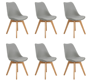 Pack 6 Sillas De Comedor Tulip Acolchada