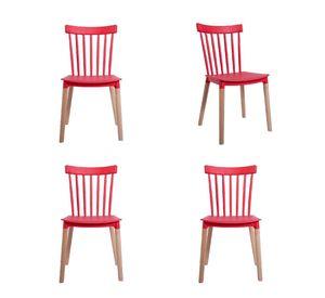 Pack x 4 Sillas Windsor Roja