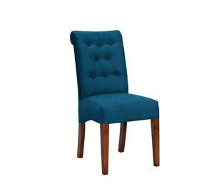 Silla Oviedo Tela Velvet Azul Petroleo