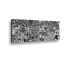 Canvas Map City - 90x45 cm