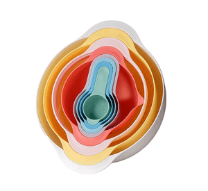 Juego De 8 Tazones Anidados Con Tazas Medidoras Multifuncion