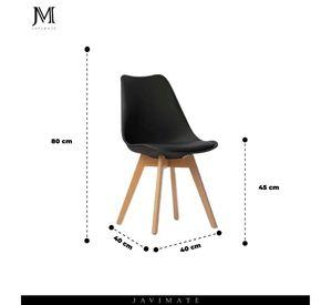 Pack 4 Sillas De Comedor Tulip Acolchada