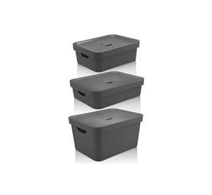 Conjunto Cajas Cube Gris