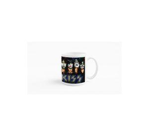 Tazones tazas blancas de Kiss Bandas de Rock