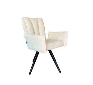 Silla Giratoria Preston Con Brazos Tela Beige 66X63X92 Cm