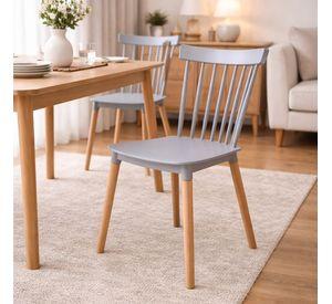 Pack 4 unidades Silla comedor modelo Windsor Gris