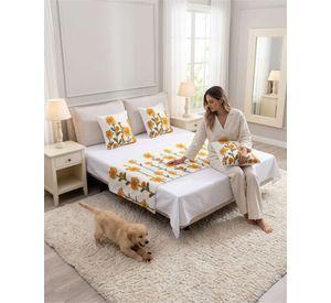 Piecera de Cama Texturizada con Bordado Botanico P6