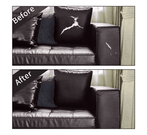 Rollo Parche Reparación Adhesivo Cuero Sofa 137x50 Cm Negro