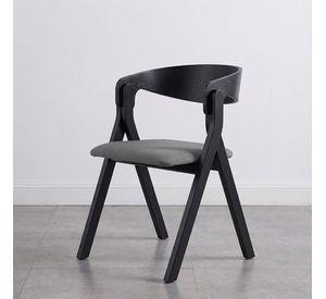 Silla Comedor Madera Tapiz Chenilla Margot Venhoouse Negra