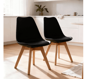 Pack 2 Silla Eames Tulip Negras