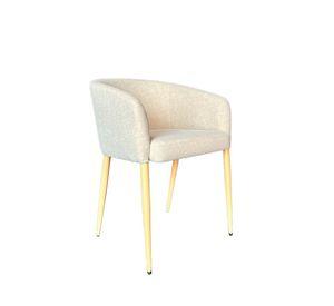 Silla Thomas Tela Beige Patas en Madera
