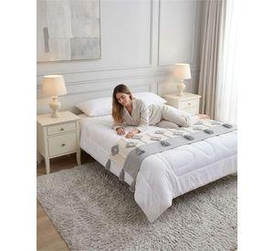 Piecera De Cama Boho Manta Tejida Decorativa P3