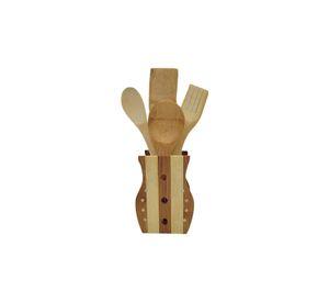 Set 4 Utensilios Cocina Madera 30 CM