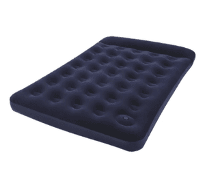 Colchon Inflable 2 Plazas Inflador De Pie Azul