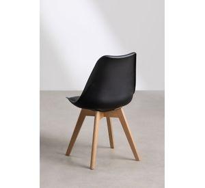Pack 4 Sillas Eames Acolchada Negras