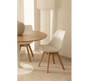 Pack 4 Sillas Eames Acolchada Blancas