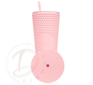 Vaso Mug Tublr Stud Botella Motivacional Vaso con Bombilla Rosado