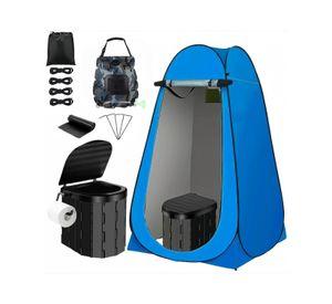 Set Esencial 3 En 1 Para Camping - Baño, Cambiador, Ducha Azul