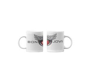 Tazones tazas blancas Bon Jovi Bandas de Rock