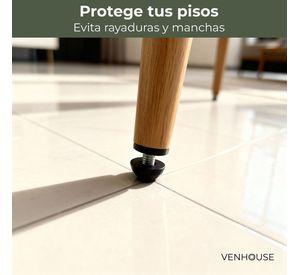 Pack 2 Sillas Comedor Moderna Acolchada Metal Sora Venhoouse Felpa Gris