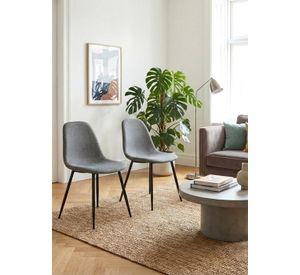 Silla De Comedor Legga Gris Set De 2 Unidades