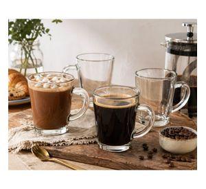 Set 6 Tazas De Vidrio Capuchino Caf Americano 220ml