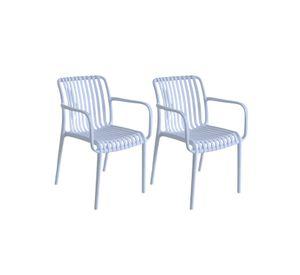 Set de Sillas para Terraza Apilables Habana con Apoyabrazos