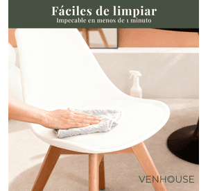 Pack 6 Sillas Eames Tulip Blancas
