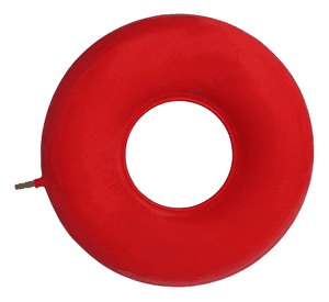 Cojin Asiento Inflable De Goma Hemorroides Post Operatorio Rojo