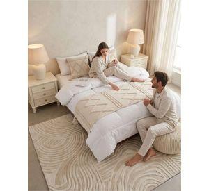 Piecera De Cama Boho Con Dos Fundas Cojin Bordado PF6