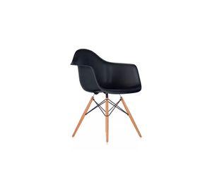 Silla Comedor Eames Hogar Butaca Estructura Color Negro