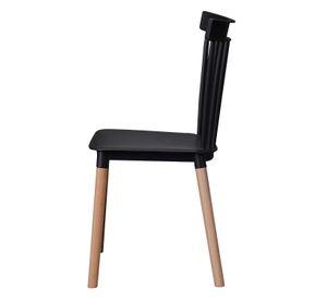Pack 6 Sillas Windsor para Comedor o Terraza Negras