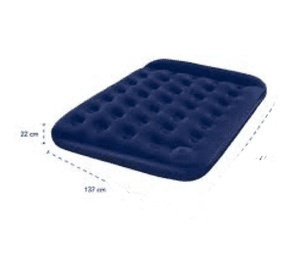 Colchon Inflable Doble 2 Plazas C/ Bomba De Pie Azul
