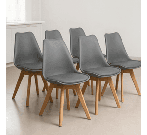 Pack 6 Sillas Eames Tulip Gris