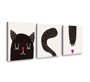 Canvas trio Felino 70x50cm.