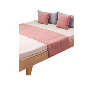 Set de Pieceras Plush + Fundas de Cojin 45×45 rosado
