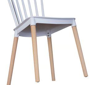 Pack 4 Sillas Windsor para Comedor o Terraza Blancas