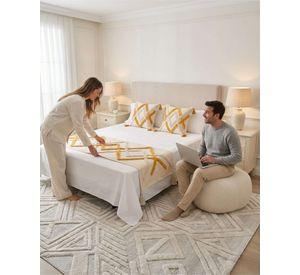 Piecera De Cama Boho Manta Tejida Decorativa P11