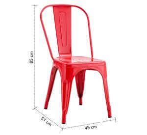 Silla Metal Tolix Rojo