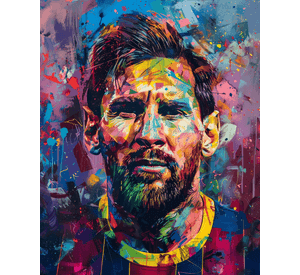 Cuadro Canvas Imagen Messi en lienzo 85x55 cm