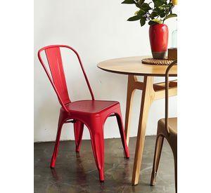 Pack De 4 Silla Metal Tolix Rojo