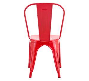 Pack De 4 Silla Metal Tolix Rojo