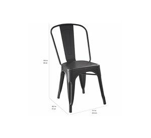 Set De 4 Sillas Áncora De Comedor Tipo Tolix Negras