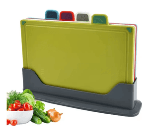 Set De 4 Tablas De Cortar Cocina Premium Variedad De Colores Tabla Para Picar Alimentos Varios