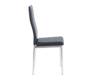 Pack 4 Sillas de Comedor Ecocuero con patas cromadas - Dining Liana