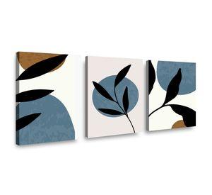 Canvas trio Black Ramas 70x50cm.