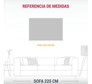Pintura En Lienzo Blanco Con Marco Azul Acrílico 120x80cm