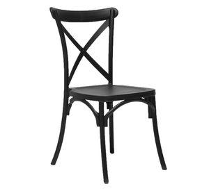 Silla Crossback Retro Negra 4 Unidades