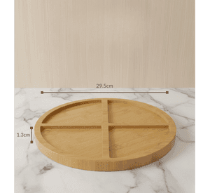 Tabla Bandeja Para Picoteo De Madera Circular Con Divisiones