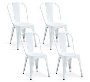 Pack 4 Sillas Tolix Color Blancas